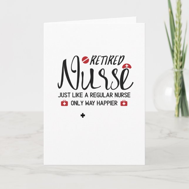Tarjeta Enfermera jubilada Enfermera de regalo (Anverso)