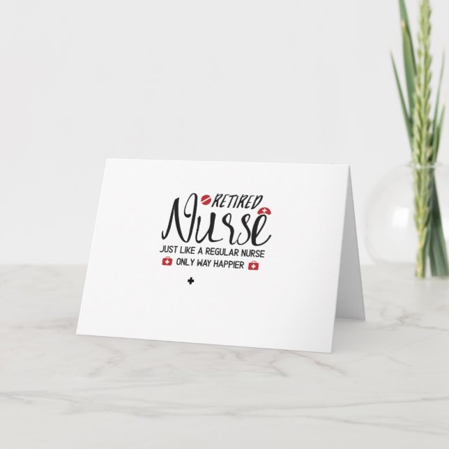 Tarjeta Enfermera jubilada Enfermera de regalo (Anverso)
