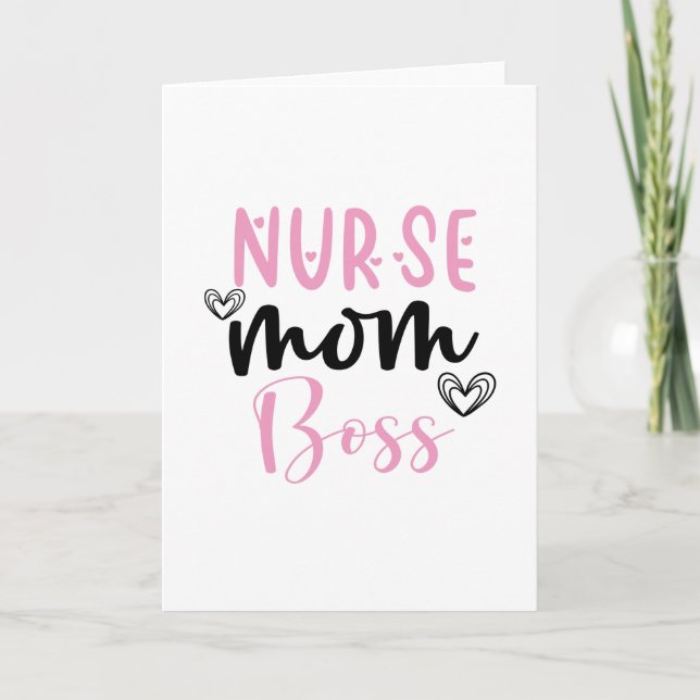 Tarjeta Enfermera Mamá Boss (Anverso)