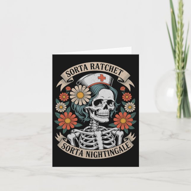 Tarjeta Enfermera Más o Menos Ruidosa Más o Menos Ruiseñor (Anverso)