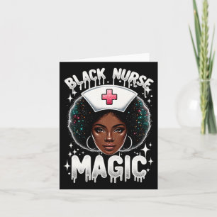 Tarjeta Enfermera negra de la historia Mes Afro Reina negr