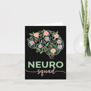 Tarjeta Enfermera Neurología Enfermera Neuro Equipo Floral
