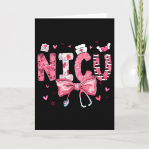 Tarjeta Enfermera Nicu Corazones De San Valentín Enfermerí