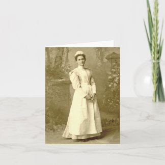 Tarjeta Enfermera Notecard del vintage