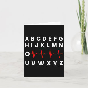Tarjeta Enfermera Pqrst, Abcs Ekg Strip Alphabet, Enfermer