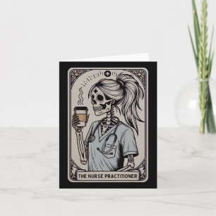 Tarjeta Enfermera practicante Tarot Card Skeleton Hallowee