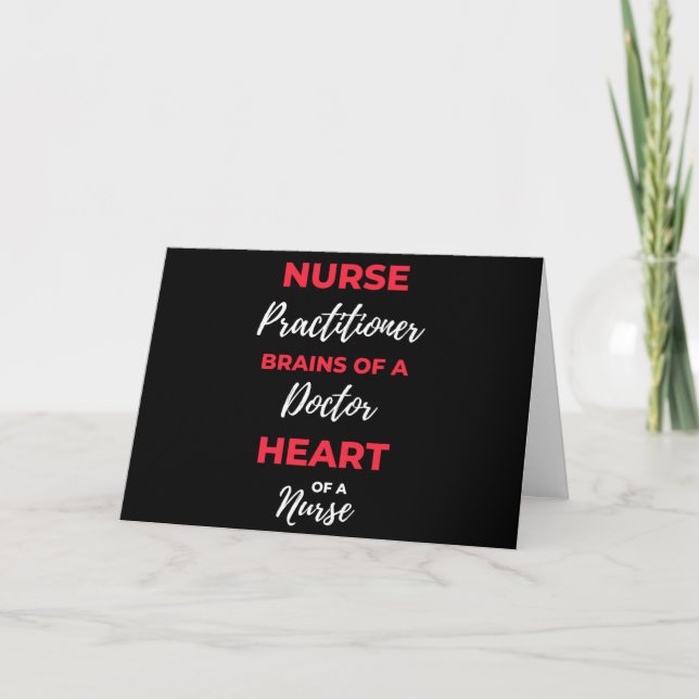 Tarjeta Enfermera Profesional Cerebros De Un Corazón Médic (Anverso)