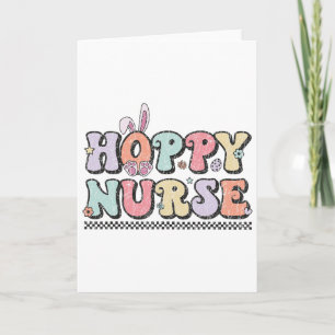 Tarjeta Enfermera Saltarina Día de Pascua Groovy para Enfe