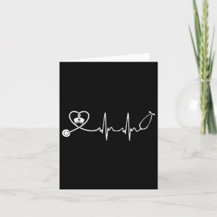 Tarjeta Enfermera Stethoscope