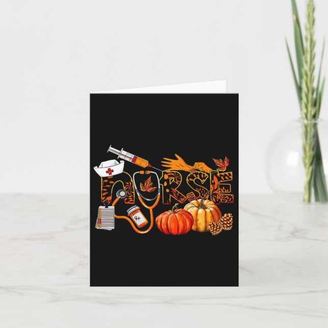 Tarjeta Enfermera Stethoscope Enfermería de caída de enfer (Anverso)