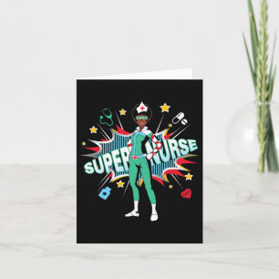 Tarjeta Enfermeras negras camisetas rocas super héroe grac