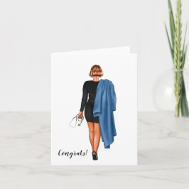 Tarjeta Enfermería de Moda personalizado Graduación (pelo