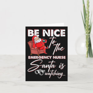 Tarjeta Enfermería de Navidad Trabajador de atención de la