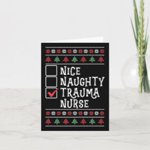Tarjeta Enfermería de Navidad Trabajador de Salud Trauma E