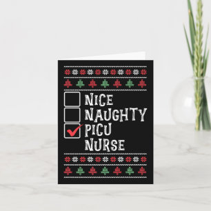 Tarjeta Enfermería de Navidad Trabajadora de la Salud Picu