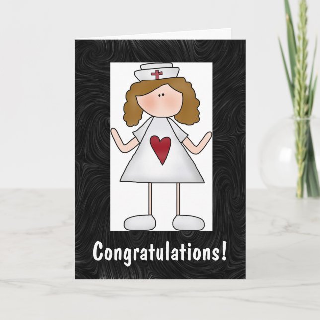 Tarjeta Enfermería Felicitaciones Personalizado dentro de  (Anverso)