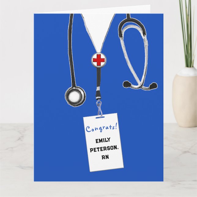Tarjeta Enfermería Grad Congrats (Anverso)