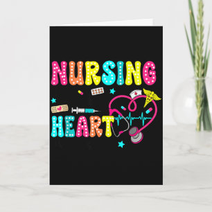 Tarjeta Enfermería Retro Groovy Es Un Trabajo Del Corazón 