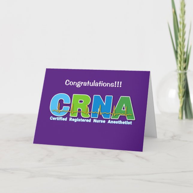 Tarjeta Enfermero de enfermería anestesista de CRNA (Anverso)