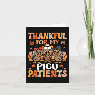 Tarjeta Enfermero de enfermería de la PICU de gracias pedi