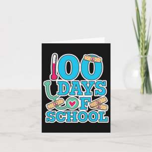 Tarjeta Enfermero Escolar 100 Días De Escuela