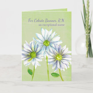 Tarjeta Enfermero Gracias Flores Daisy Personalizadas
