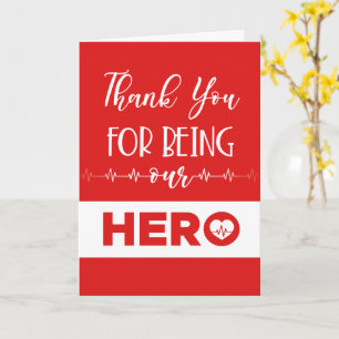 Tarjeta Enfermero Gracias Médico Hero