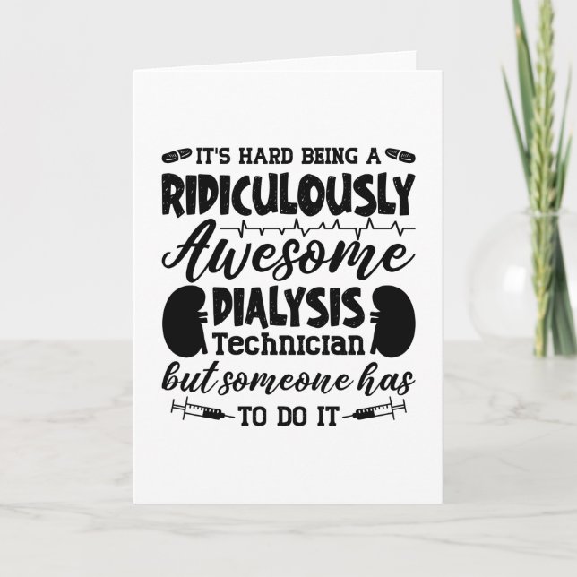 Tarjeta Enfermero Técnico de Diálisis Awesome (Anverso)