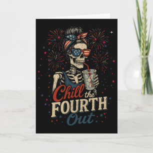 Tarjeta Enfría el Cuarto, Funny Usa Esqueleto Diseño 4 de 