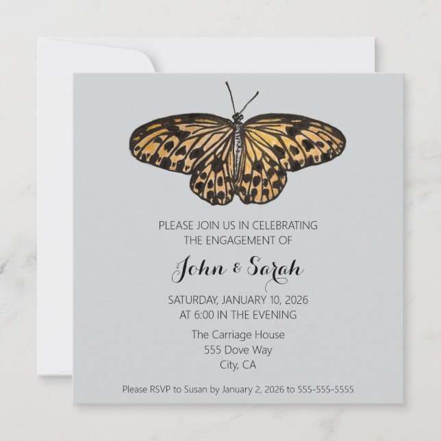 Tarjeta Engagement Party Invitation (Anverso)