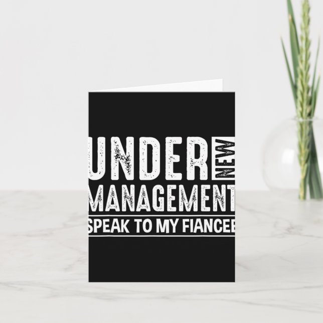 Tarjeta Engagement Party Men Under New Management See Fian (Anverso)