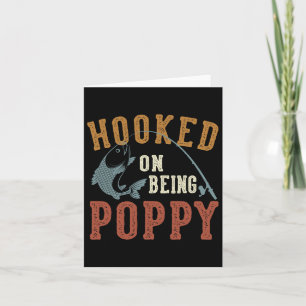 Tarjeta Enganchado a ser Poppy Día del Padre Pesca Poppy