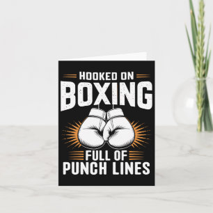 Tarjeta Enganchado En Boxeo Lleno De Líneas De Punch Boxer