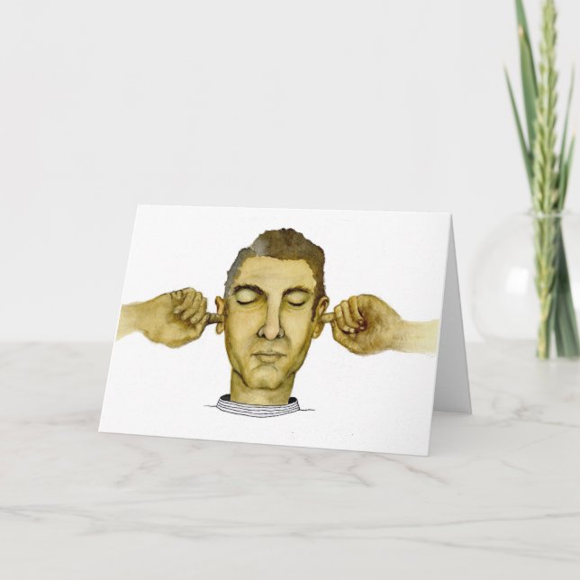 Tarjeta Enganche mis orejas a todo el asco político (Anverso)