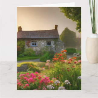 TARJETA ENGLISH COTTAGE BLANK GREETING CARD
