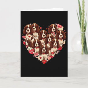 Tarjeta English Springer Spaniel Corazón San Valentín Muje