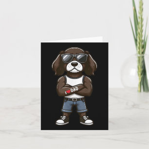 Tarjeta English Springer Spaniel I Love Dad Funny Dog Tatt