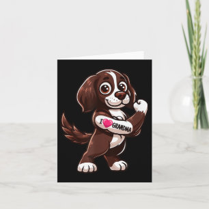 Tarjeta English Springer Spaniel I Love Grandma Funny Dog