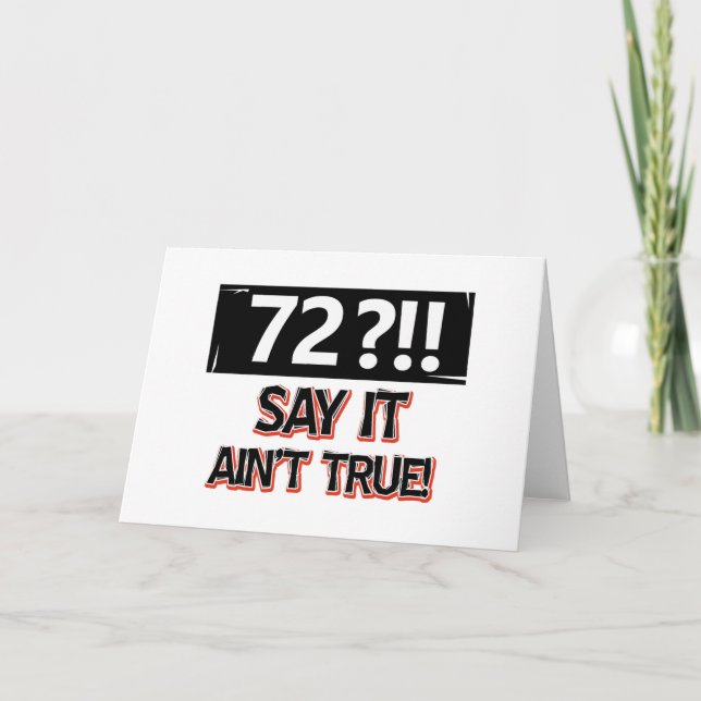 Tarjeta Engranaje de cumpleaños de 72 años (Anverso)