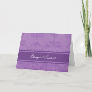 Tarjeta Enhorabuena a Lilac Damask