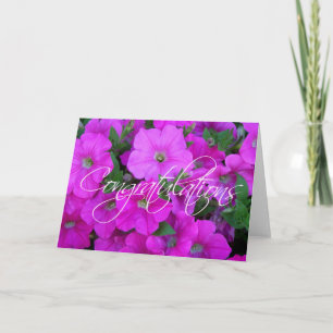 Tarjeta Enhorabuena a Petunias