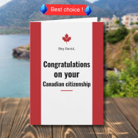 Enhorabuena Bandera canadiense de la ciudadanía ca