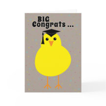 Enhorabuena de la graduación a un polluelo