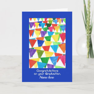 Tarjeta Enhorabuena de la graduación del empavesado para