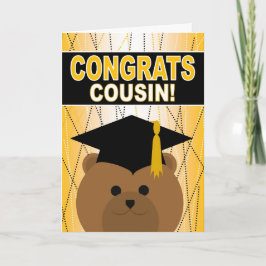 Tarjeta Enhorabuena de la graduación para el primo