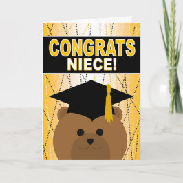 Tarjeta Enhorabuena de la graduación para la sobrina