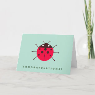 Tarjeta ¡Enhorabuena de la mariquita/de la mariquita!