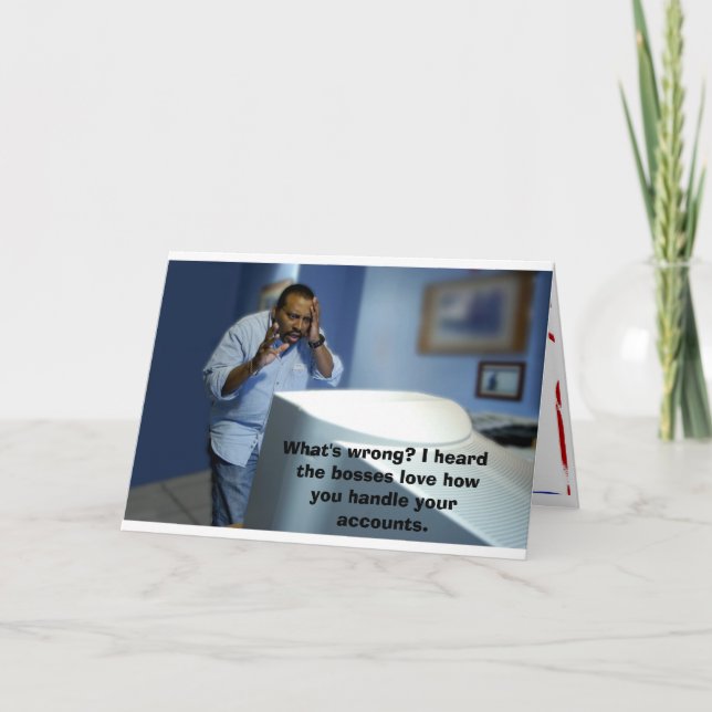 Tarjeta Enhorabuena de la promoción del trabajo (Anverso)