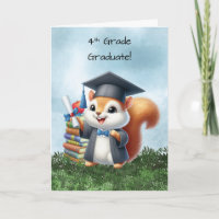 Enhorabuena de niño graduado de cuarto grado