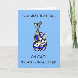 Tarjeta Enhorabuena del éxito del Triathlon